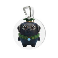 Labby PokAIMignon Companion - Graduation Labrador Pet Tag — Cute Black Dog ID Tag with Cap & Glasses — Pets | PokAIMignons™